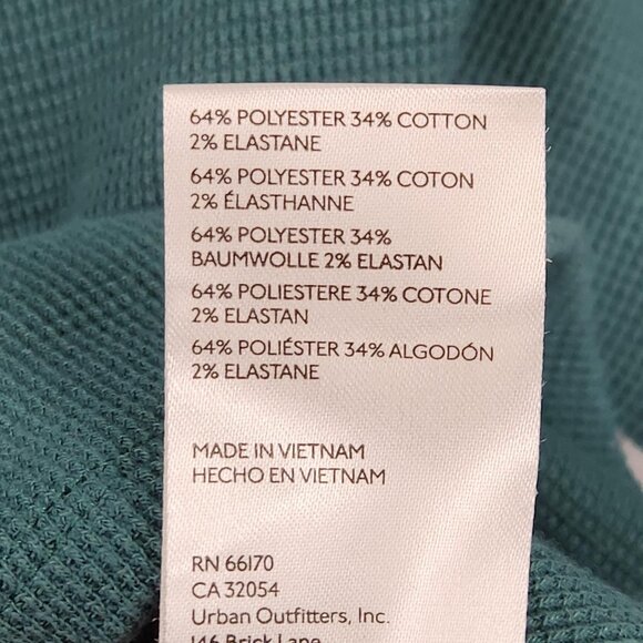 We The Free People Sweater Womens XS Teal Green Fuji Off Shoulder Thermal Top - Picture 10 of 13